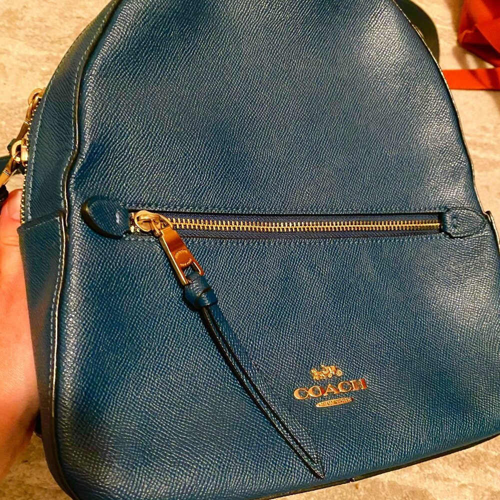 COACH Blue Leather Backpack - Unique Color